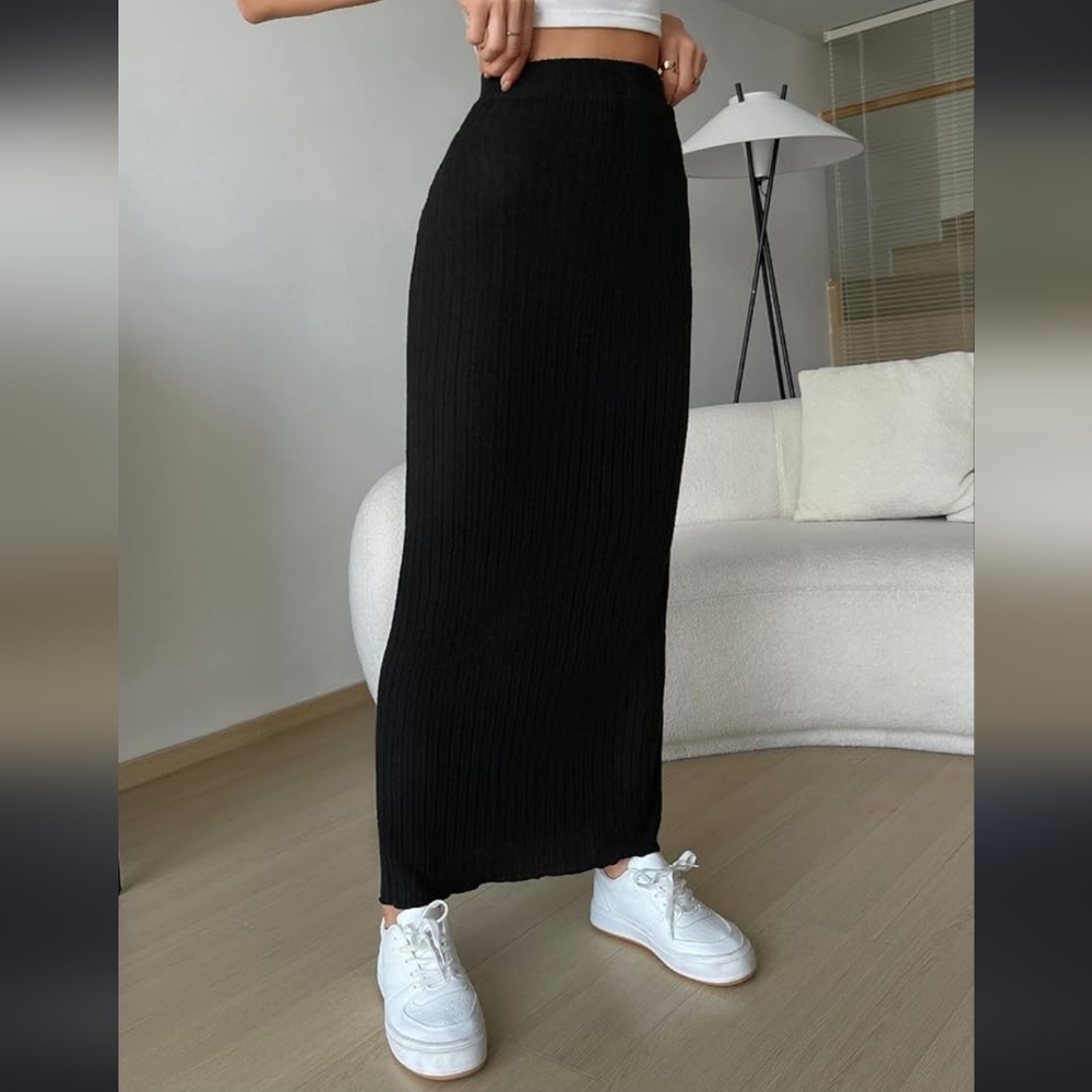 Wilfred Black Maxi Skirt